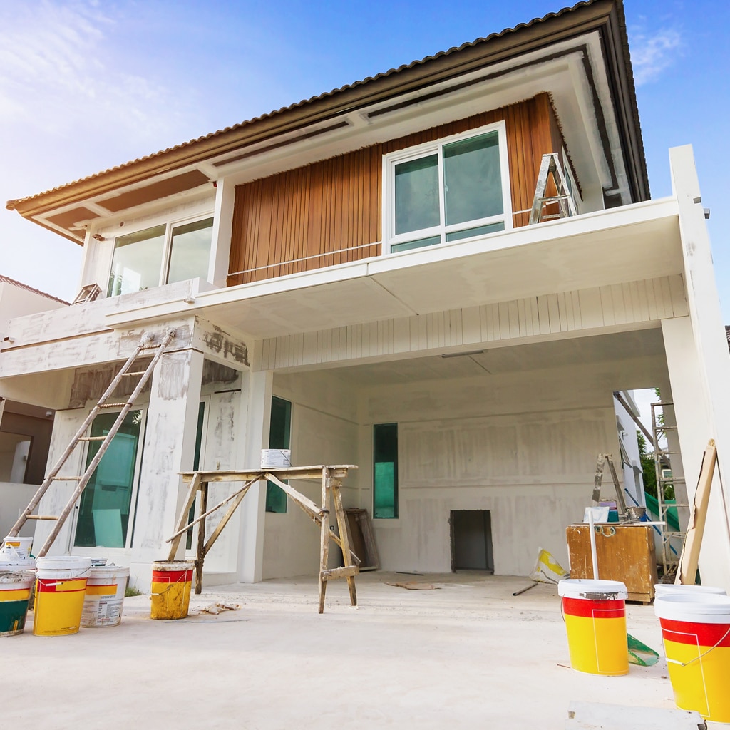 Square-home-under-construction